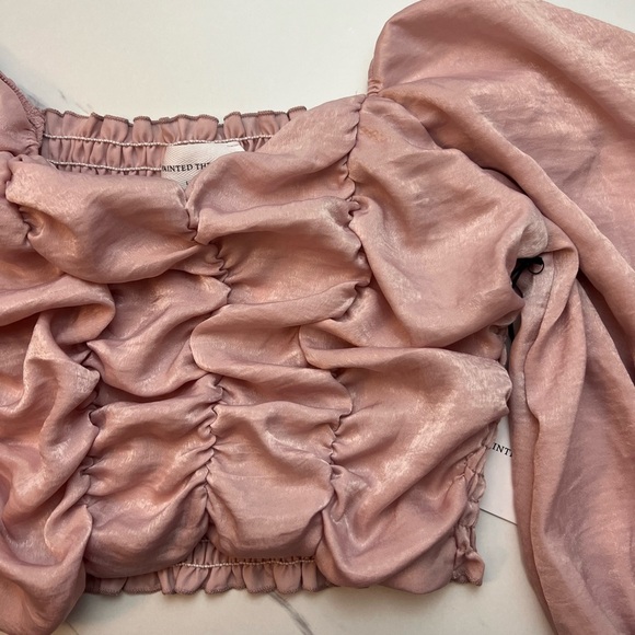 Painted Threads Lilac Ruched Crop Top - Picture 2 of 5